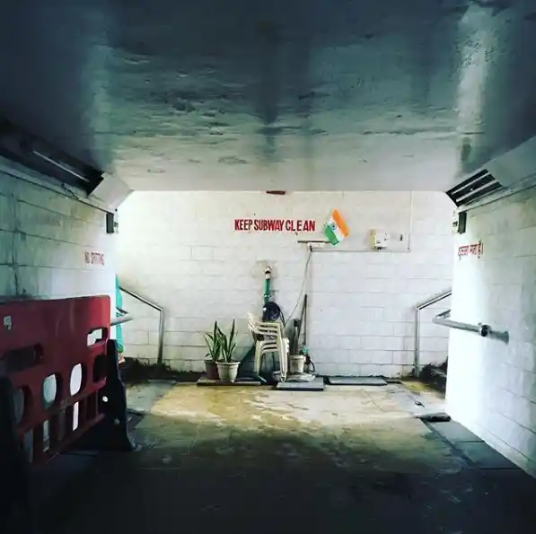 The office of a pedestrian subway’s proud caretaker 