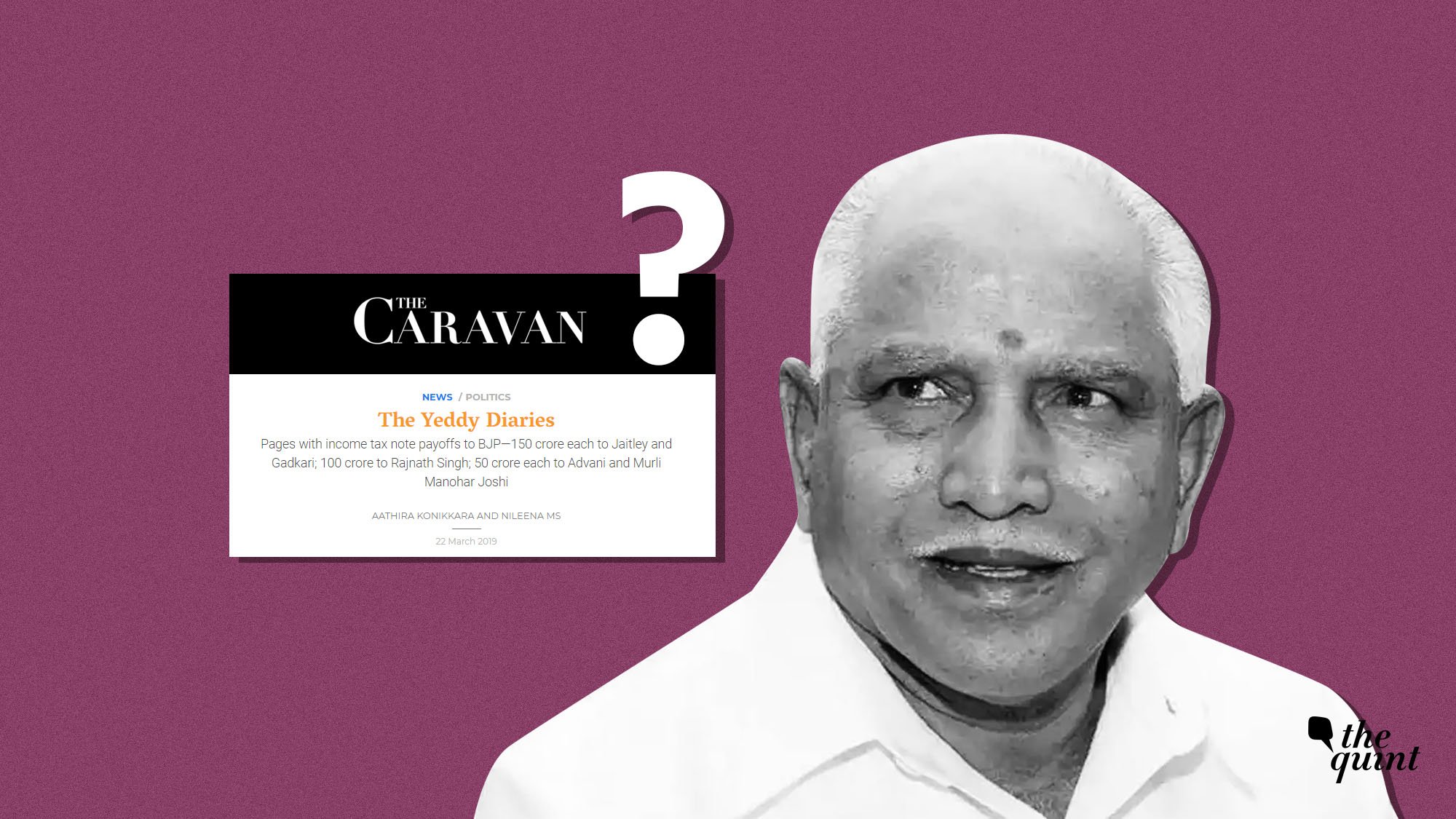Questions Raised by The Caravan’s ‘Yeddy Diaries’ Exposé