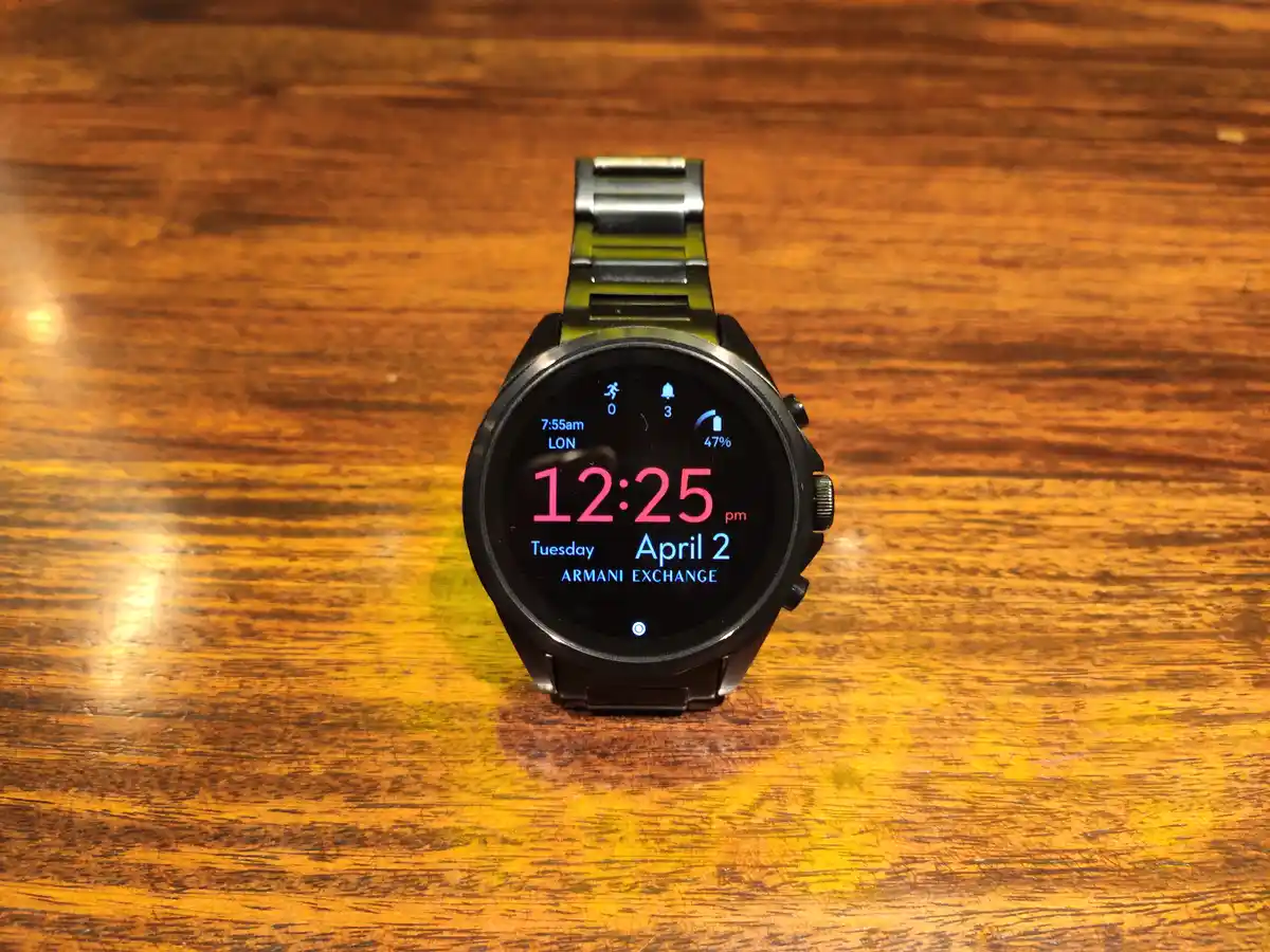 #Techy!! Tech News for Tech Geeks 23 The Armani Exchange smartwatch comes with a full stainless steel design.