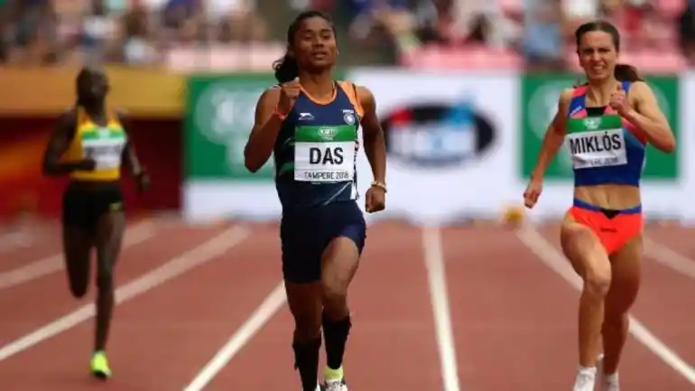 Recently, Hima won three gold medals in less than two weeks.