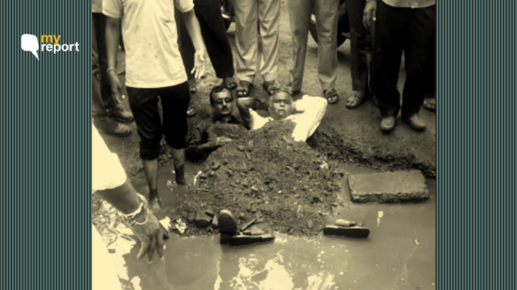 NHA Shoddily Repairs Road After Rajkot Man Buries Self in Pothole