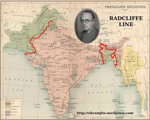 Radcliffe line: 72 years since Cyril Radcliffe’s line on the India map ...