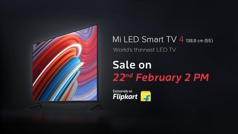 Xiaomi's Mi LED Smart TV 4 will go on sale for the first 