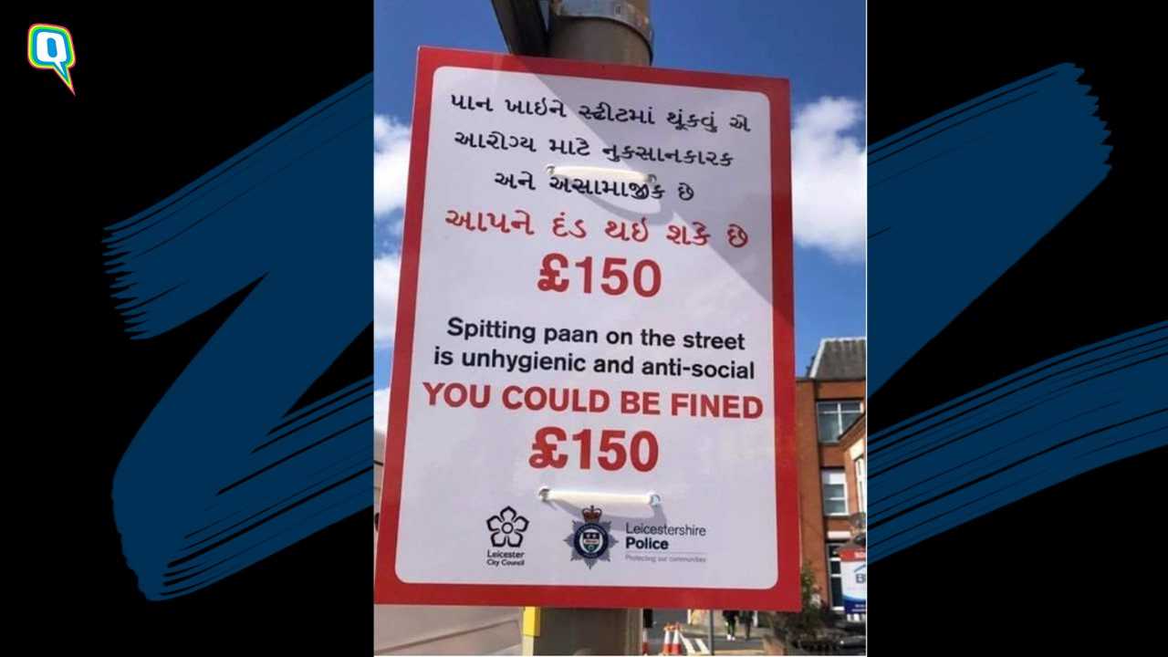This UK City Has A Signboard In Gujarati Asking People Not Spit Paan