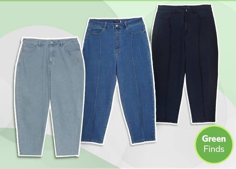 SM Woman Plus Upcycled Denim repurposes old denim into new outfits.