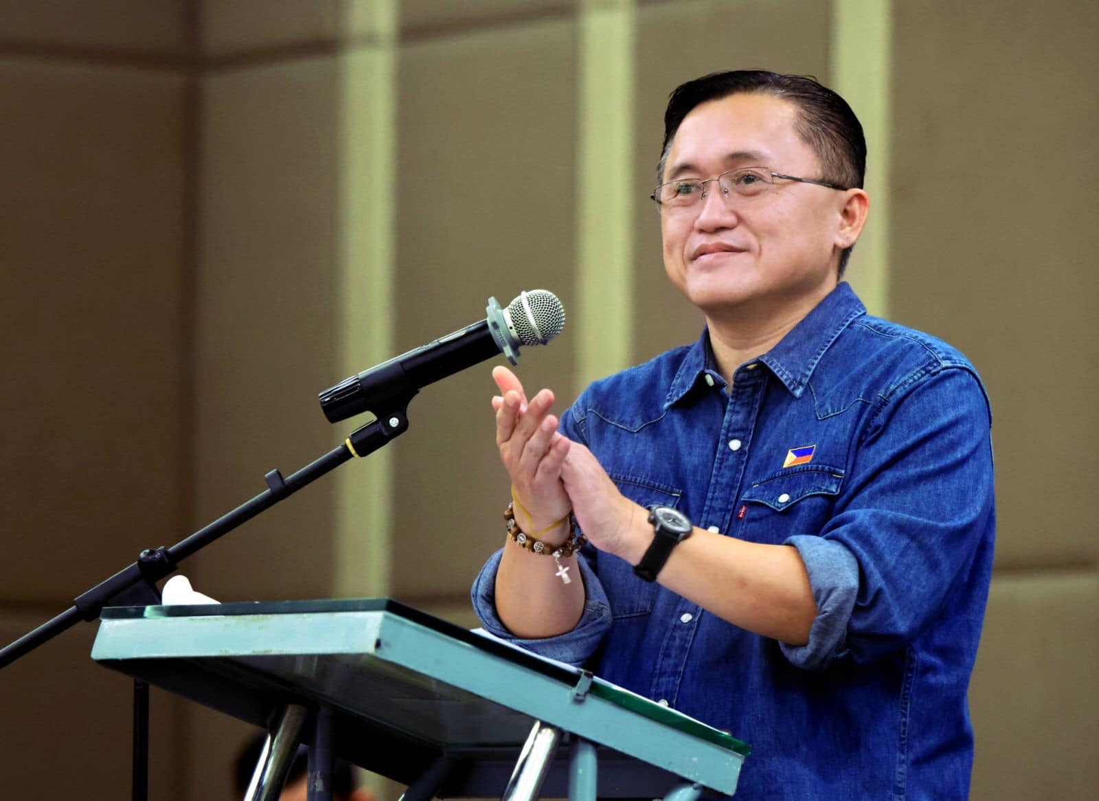 Bong Go meets with soldiers in Mati City, Davao Oriental 