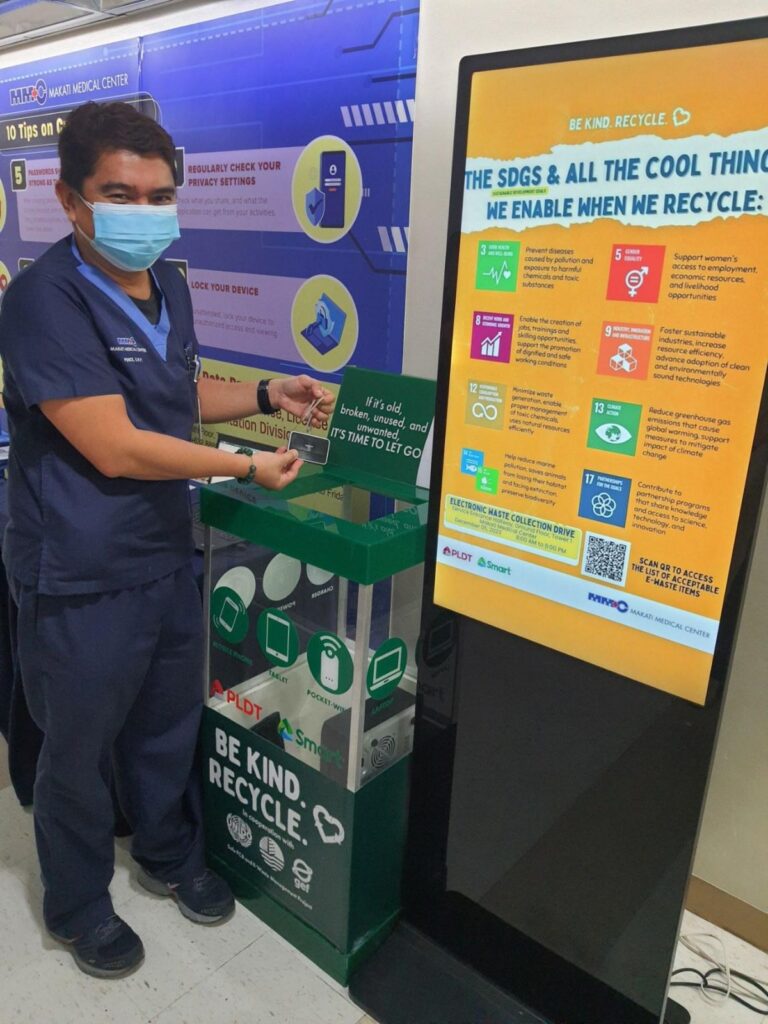 PLDT, Smart link with Makati Medical Center for e-waste collection