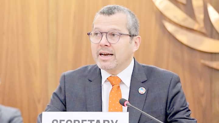 Photograph courtesy IMO
International Maritime Organization Secretary-General Arsenio Dominguez.