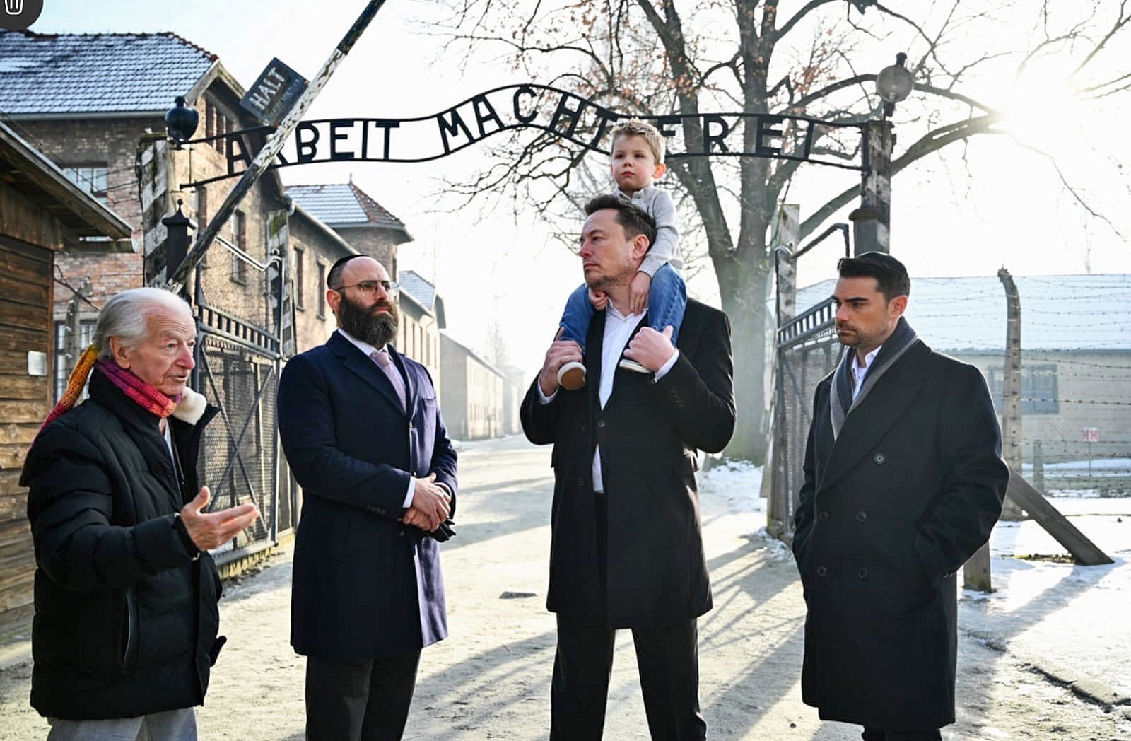 Musk visits Auschwitz and defends record on anti-Semitism