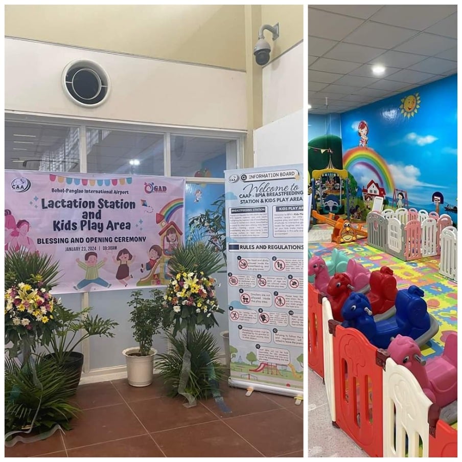 Bohol-Panglao Int'l Airport unveils breastfeeding station, kid's play area