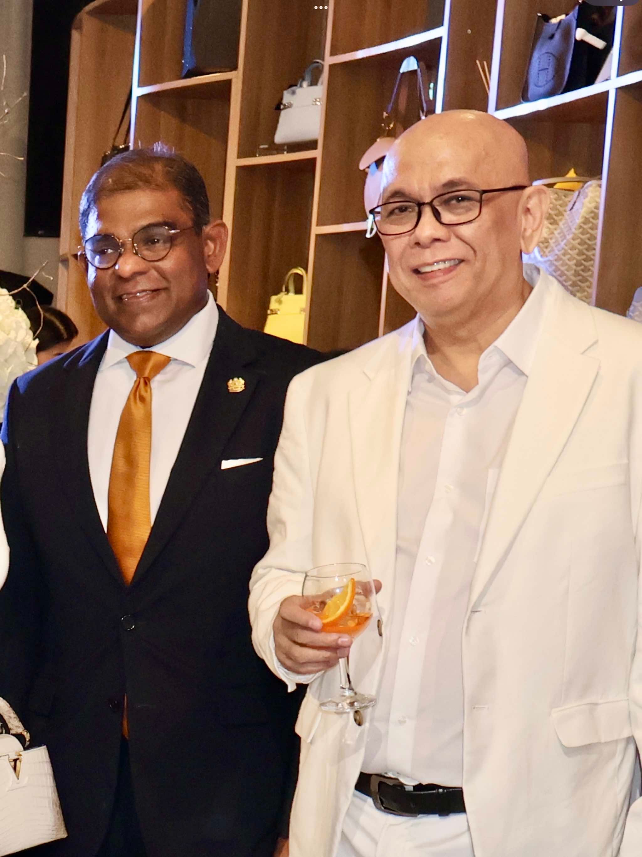 MALAYSIAN Ambassador Abdul Castelino and Bobby Alvarez.