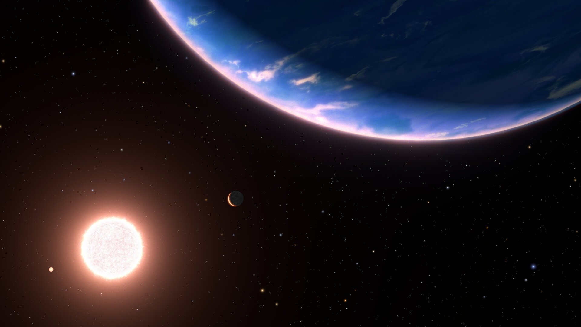 Hubble finds water vapor in small planet's atmosphere