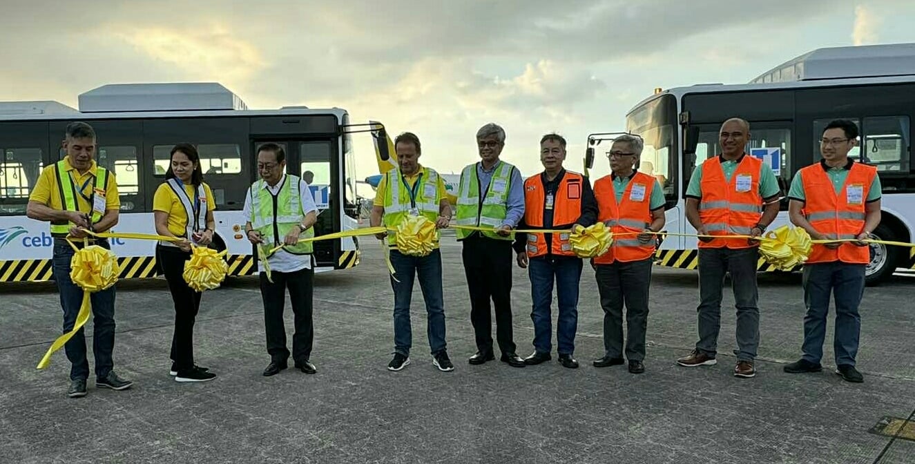 Cebu Pacific rolls out electric shuttle buses