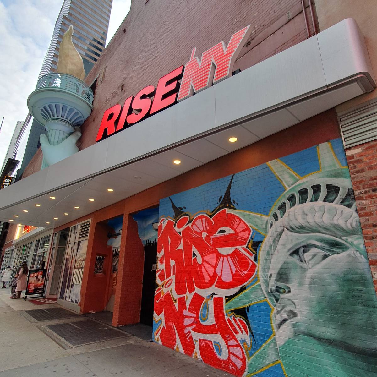 Rise NY has a 180-degree, 40-foot projection dome featuring aerial footage that simulates the sensation of flight.