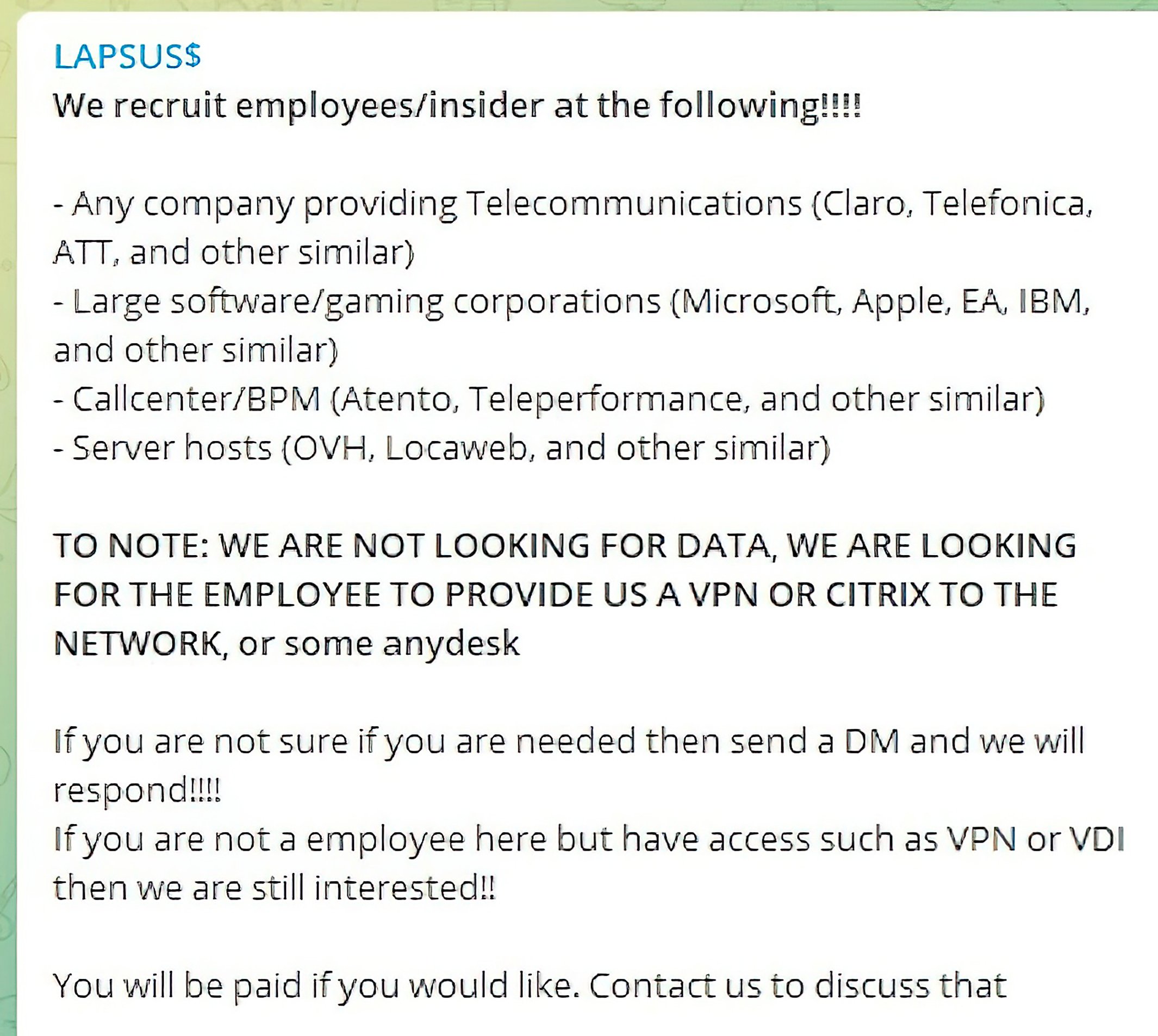 Collaboration between cybercriminals and insiders on the darknet poses a serious threat to companies' data security and infrastructure. This phenomenon requires the utmost attention and a proactive approach to security, including employee training, implementation of appropriate security policies, detection of suspicious behavior, monitoring of the entire environment and regular audits. | photograph courtesy of CPR