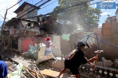 Houses demolition at Brgy. Sto. Domingo
