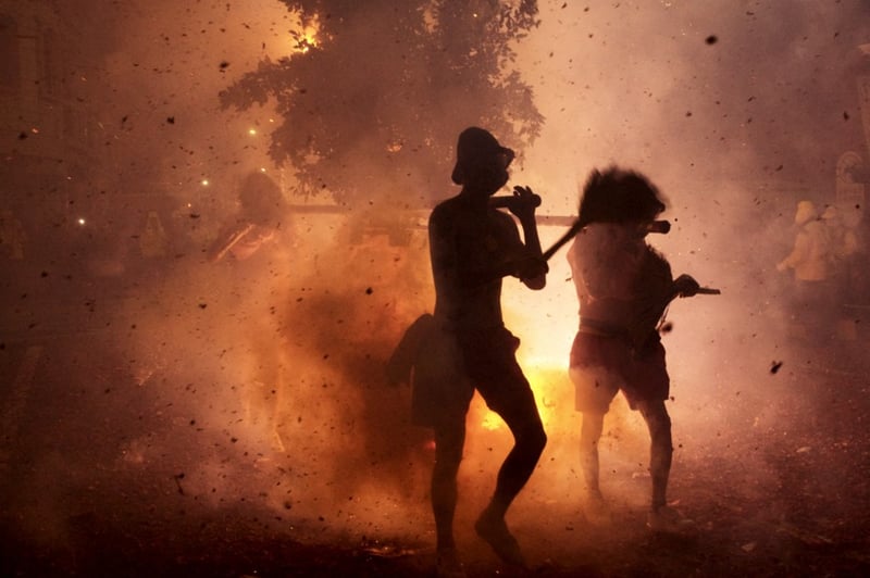 Taiwan marks Lunar New Year end by lobbing firecrackers at fortune god