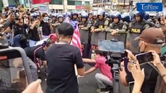 Protesters call for an end to US military presence