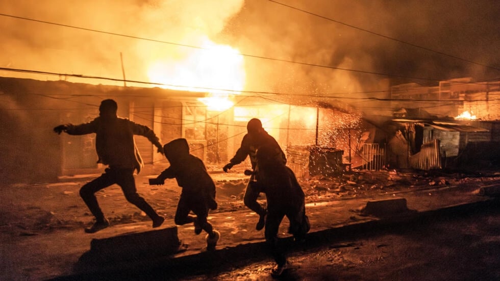 The fire broke out just before midnight on Thursday in the Embakasi neighborhood southeast of the capital. Images broadcast by local media showed a huge fireball close to several homes.