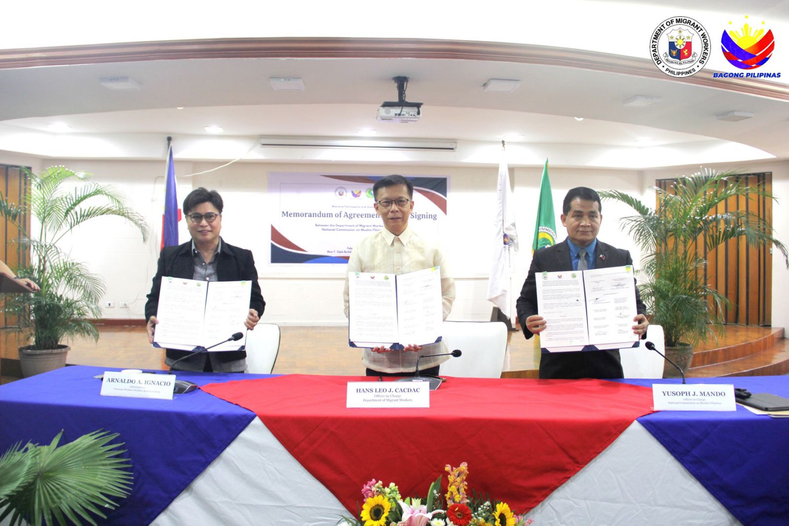 DMW, NCMF ink MOU to empower Muslim Filipino migrant workers