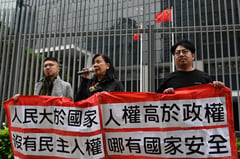 Rare Hong Kong protest vs new security law