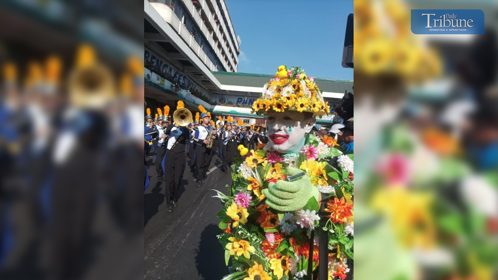 Floral clown spectacle