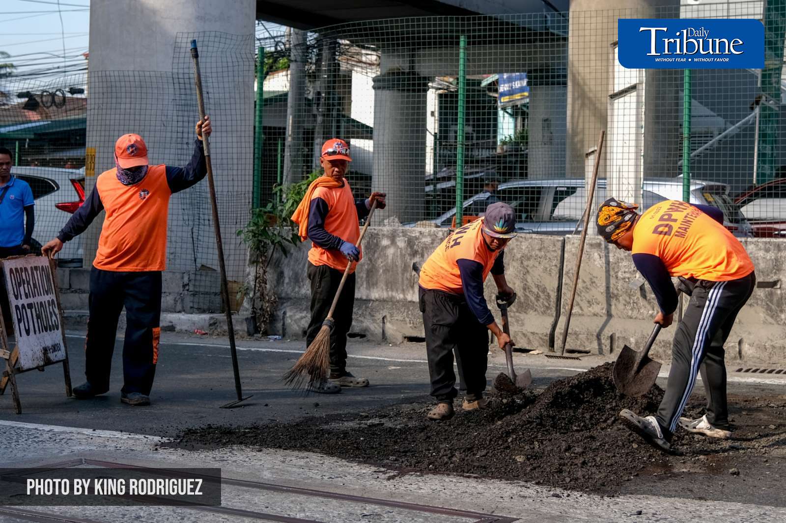 Pothole patching in Pandacan
