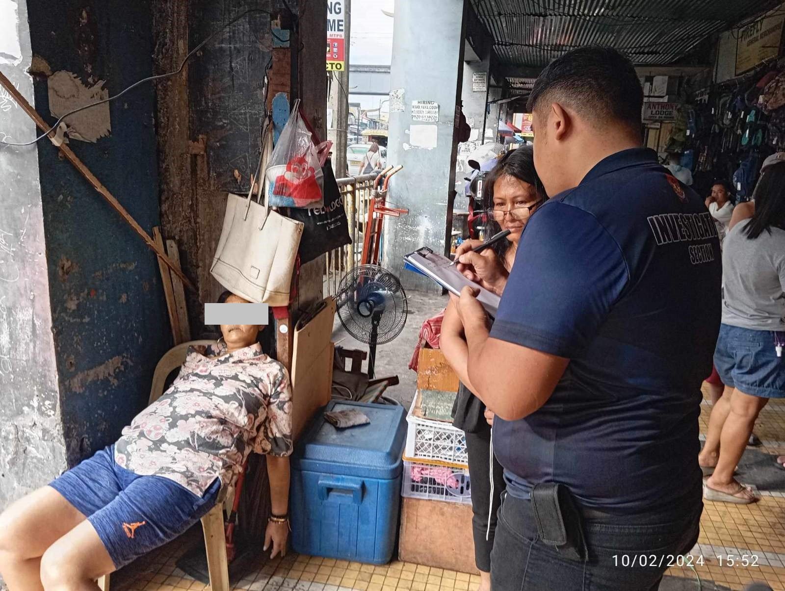 Elderly woman found dead at Quiapo sidewalk stall