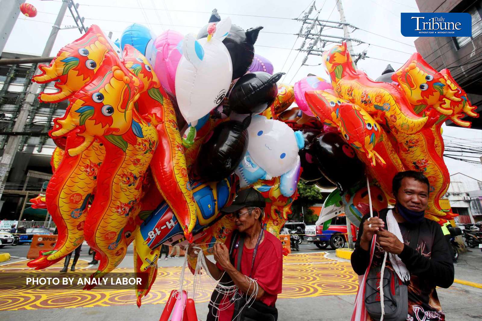 Colorful dragon balloons to celebrate the Chinese New Year
