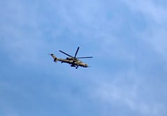 T-129 helicopter flies over Ilocos Norte