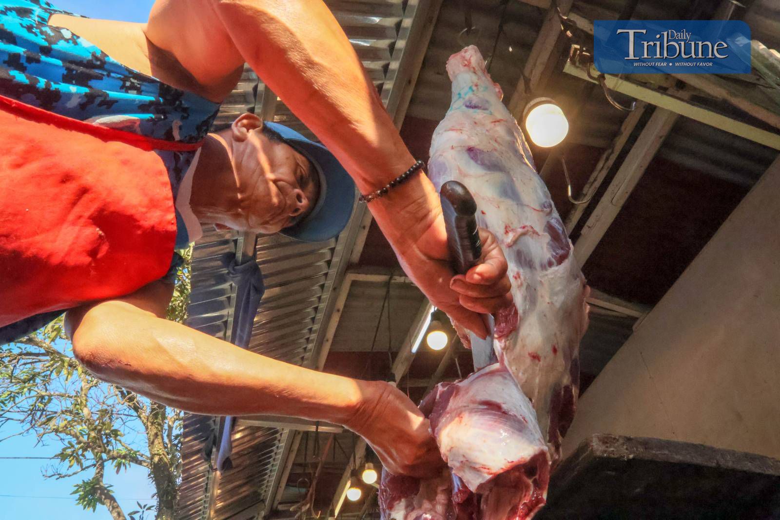 Freshly cut beef in Tagaytay