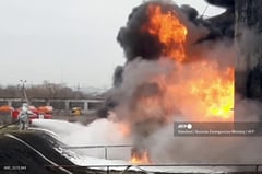 Two Russian fuel depots on fire after separate drone attacks 