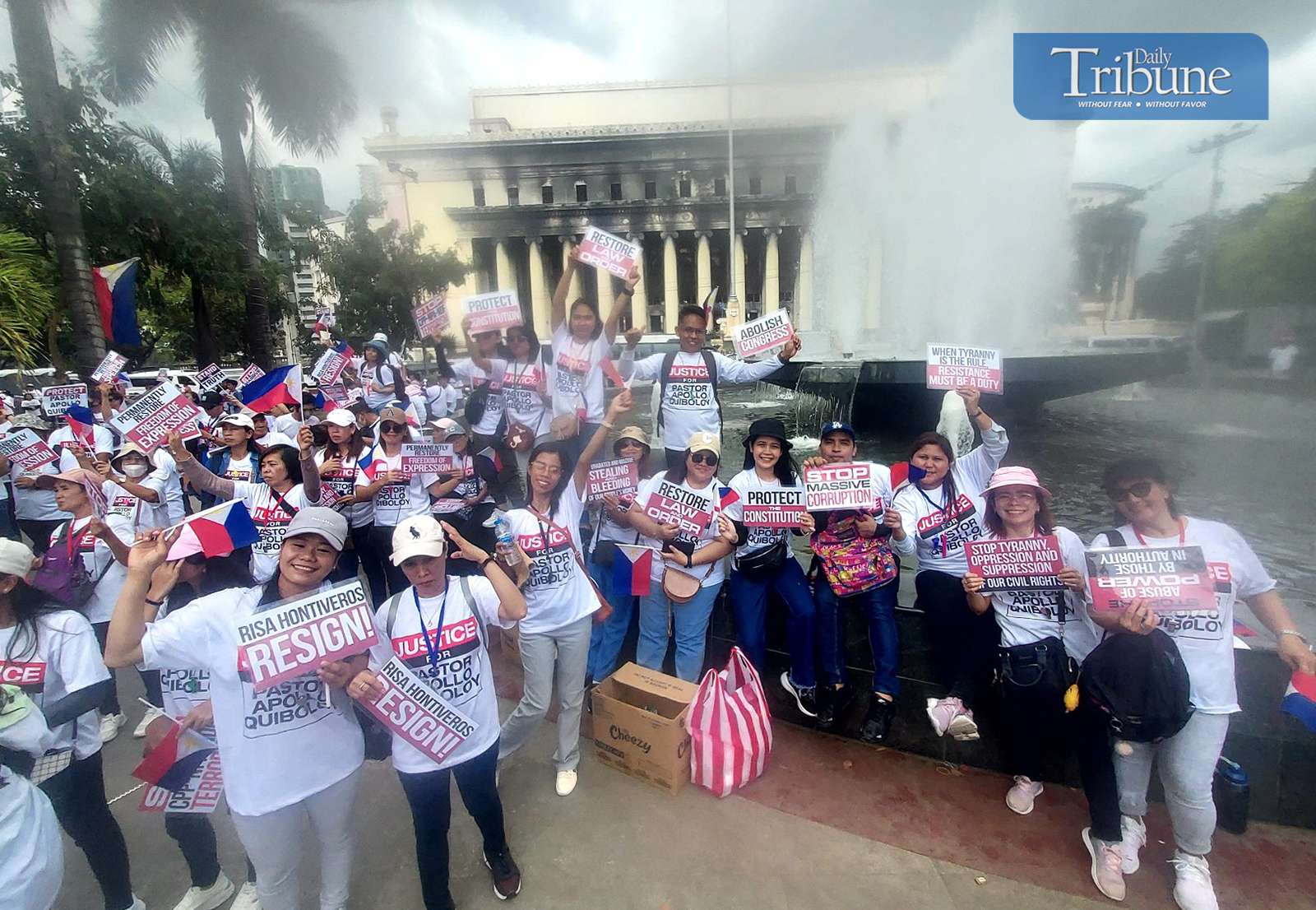 Kingdom of Jesus Christ members rally in support of Quiboloy