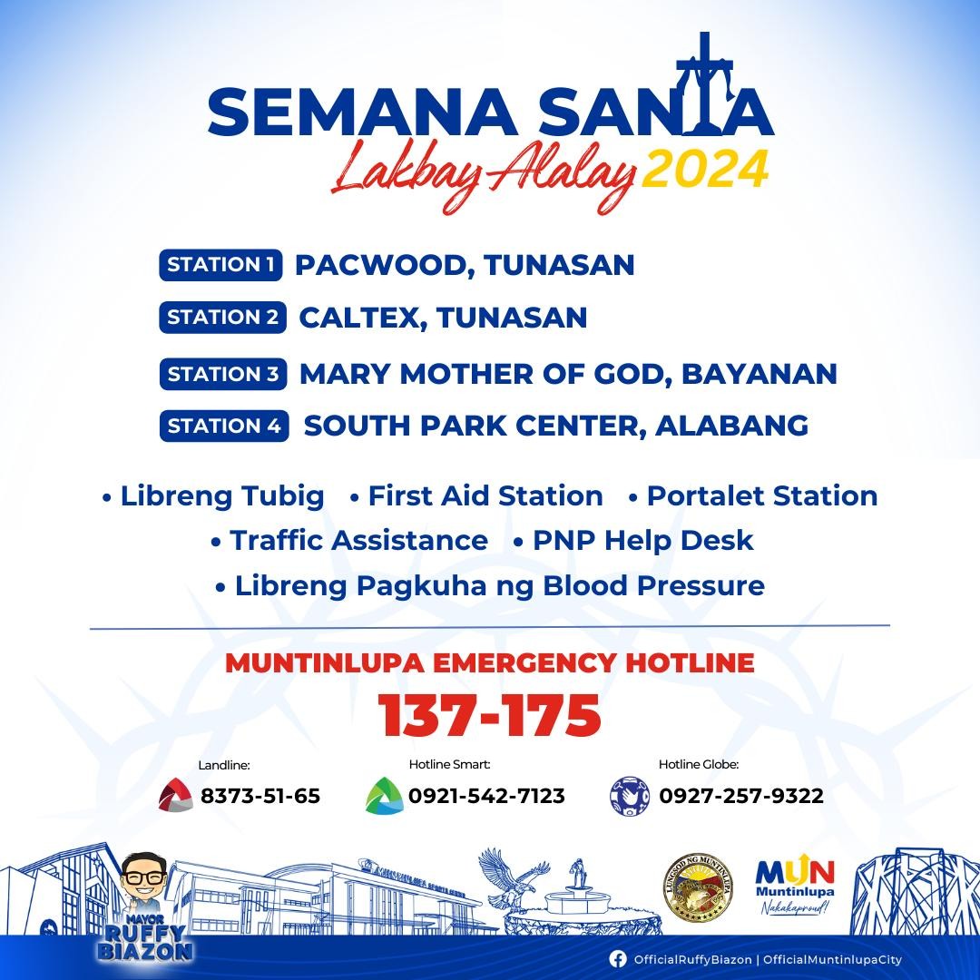 Muntinlupa City prepares for safe Semana Santa travel