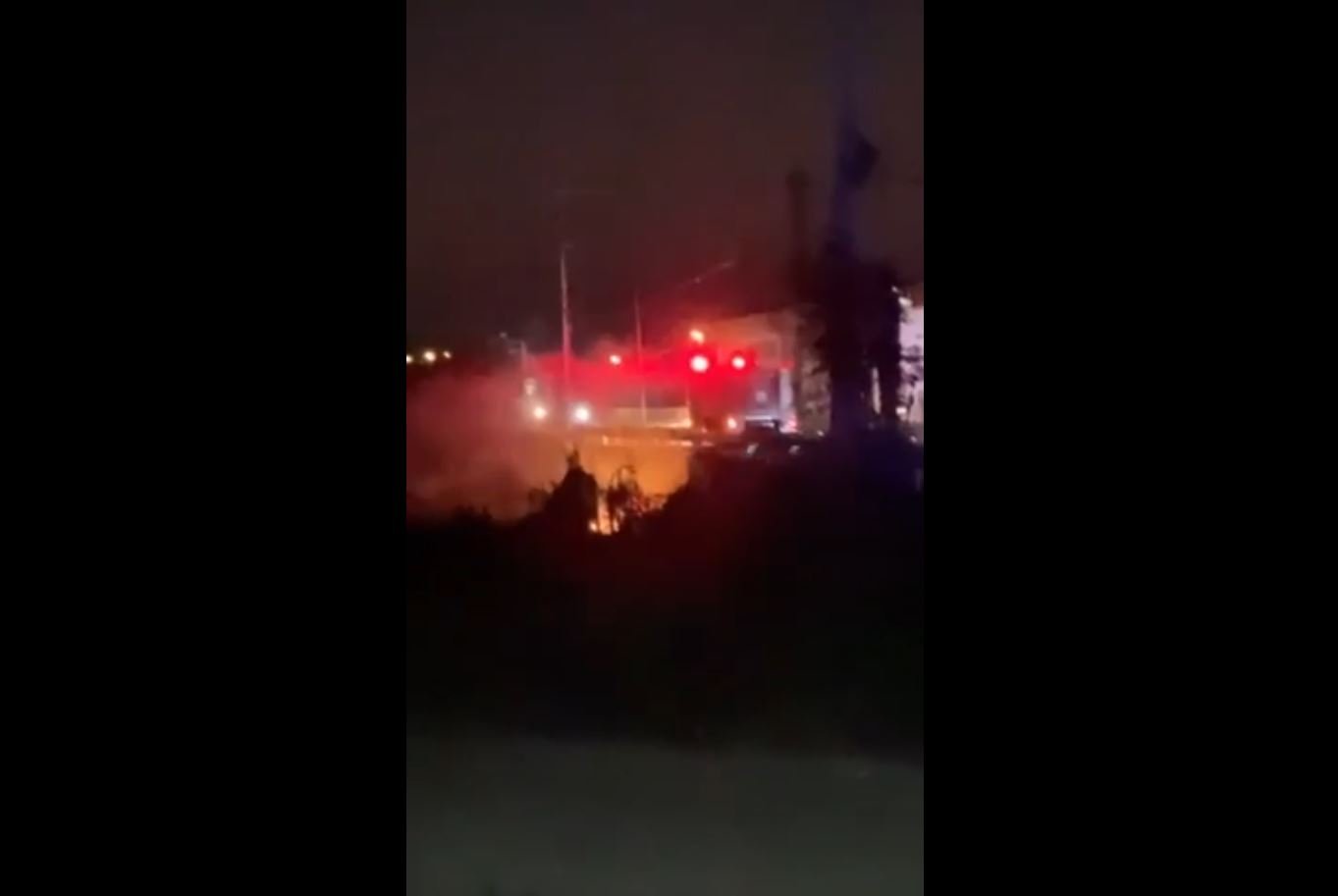 Grassfire triggers gasoline station scare