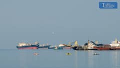 Small boats at Manila Bay reclamation area