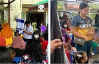 Beneficiaries of the Pantawid Pamilyang Pilipino Program (4Ps) wait for their turn to be processed during a Philippine Identification System (Philsys) registration activity. (Photo courtesy of DSWD)