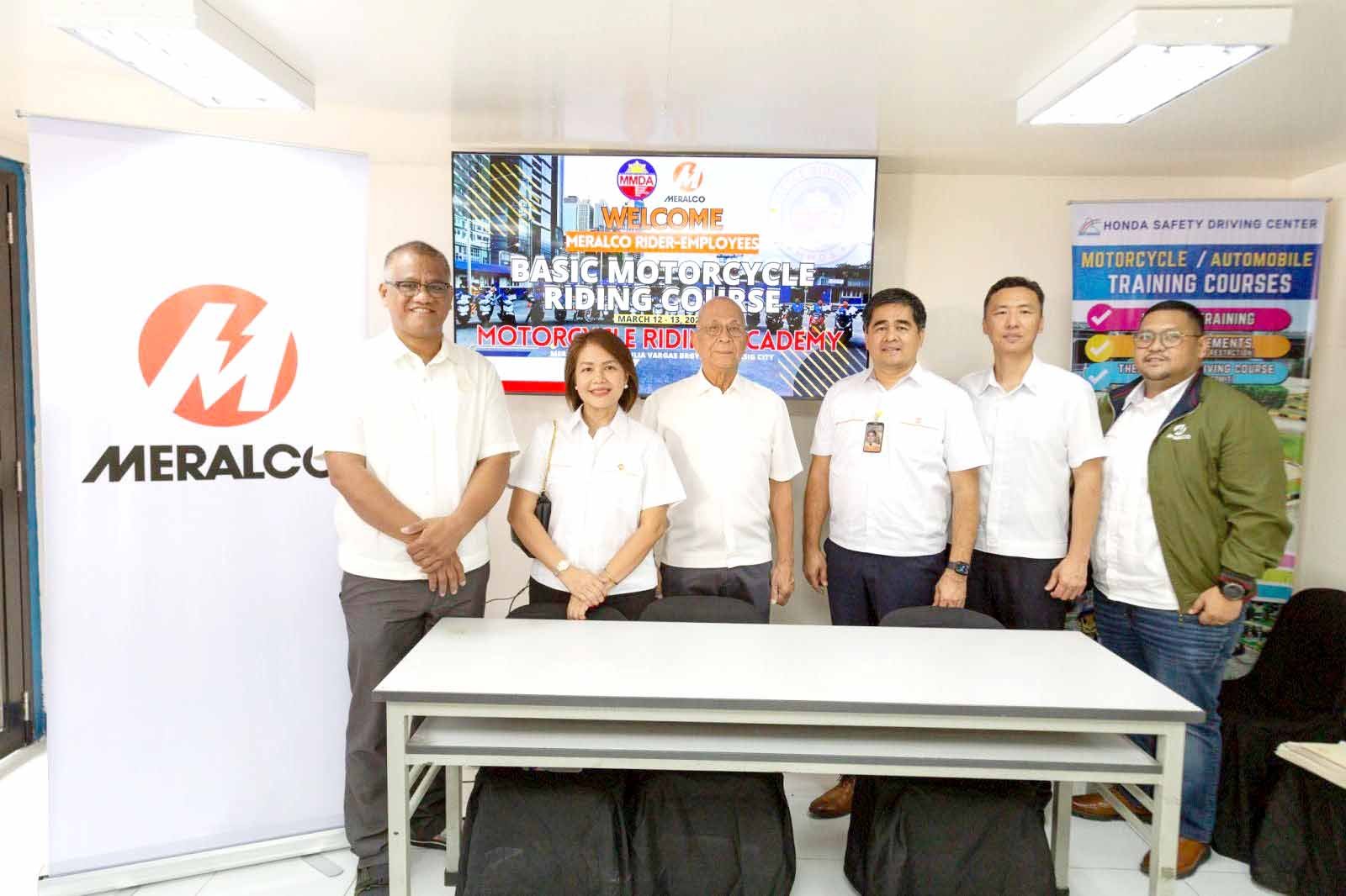 PROPONENTS of the road safety initiative include (from left) MMDA Traffic Education Division Development Management officer V Antonio B. Pagulayan Jr., Meralco National Government Sector Relationship manager Gina G. Magno, MMDA Undersecretary Frisco S. San Juan, Meralco vice president and head of Facilities and Safety Management Jerry B. Lao, Meralco National Government Sector head Rene Y. Sua, and Meralco head of Corporate Occupational Safety and Environment Management Jose Rafael C. Atienza.