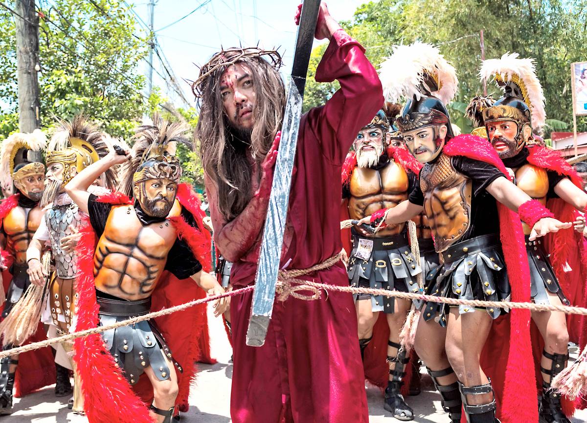 During Holy Week, participants of the colorful Moriones Festival in Marinduque don masks depicting Roman soldiers who embraced Christianity after Jesus Christ’s crucifixion.