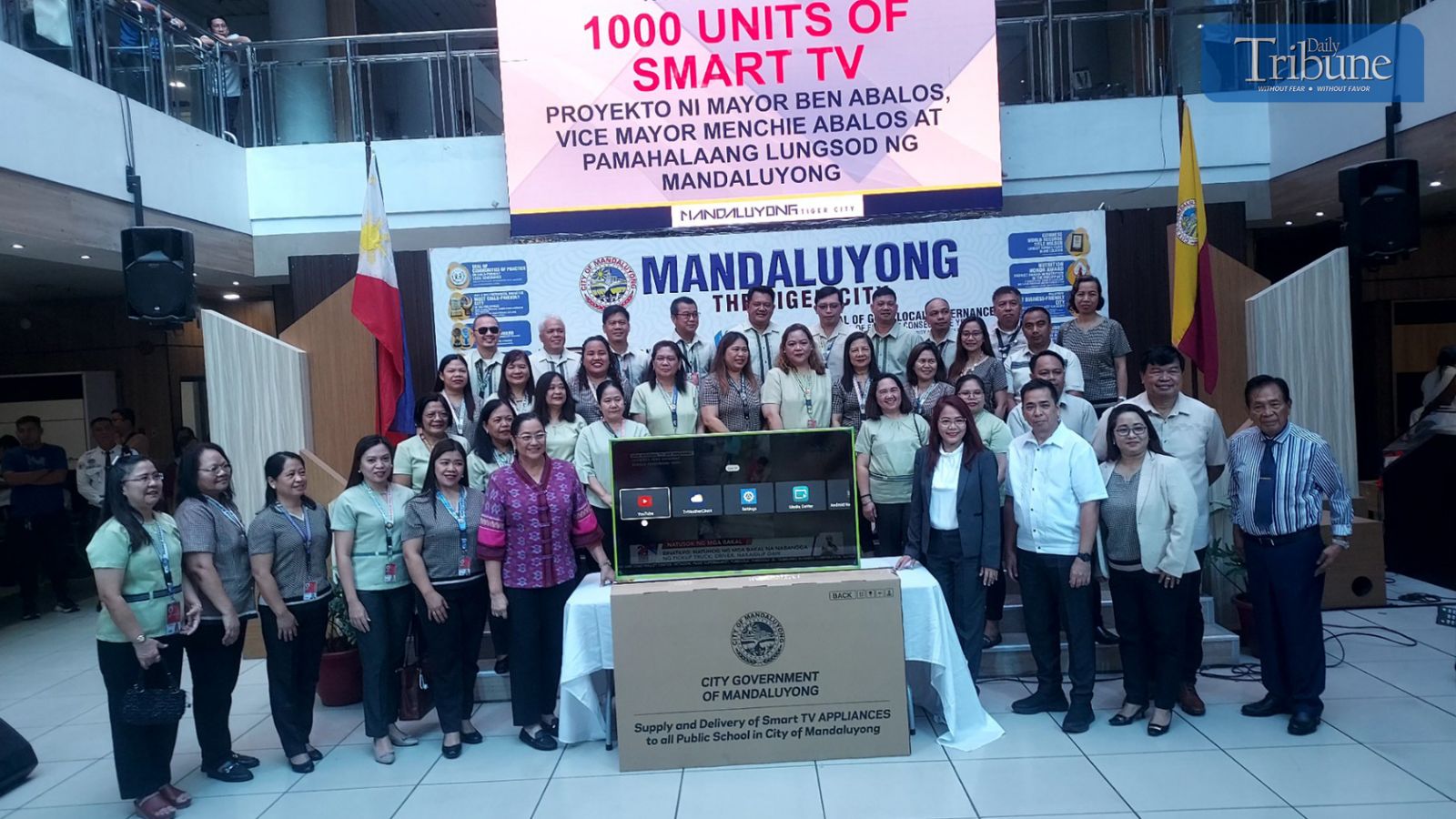 Mandaluyong mayor distributes SMART TVs to DepEd schools