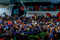 Commuters flock to bus terminals