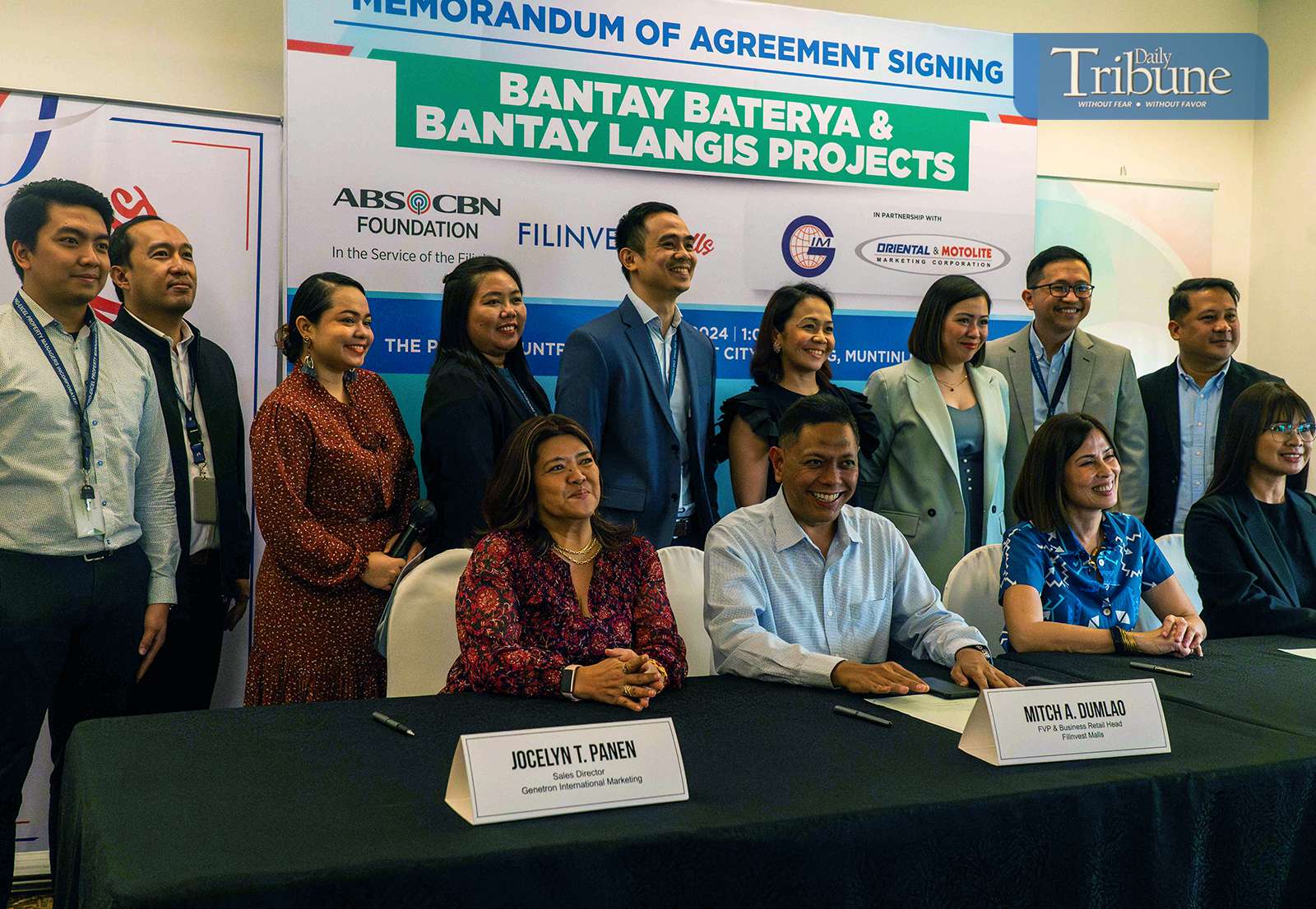 Bantay Baterya, Bantay Langis MOA signing
