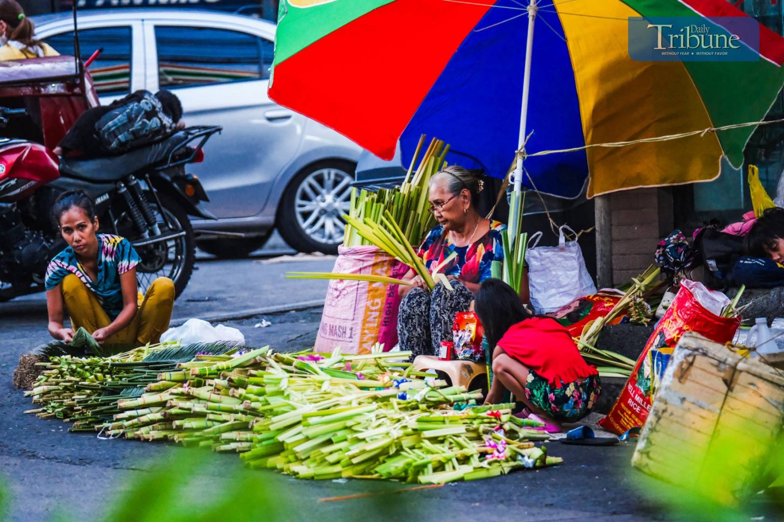 Buyers and sellers meet on Palm Sunday