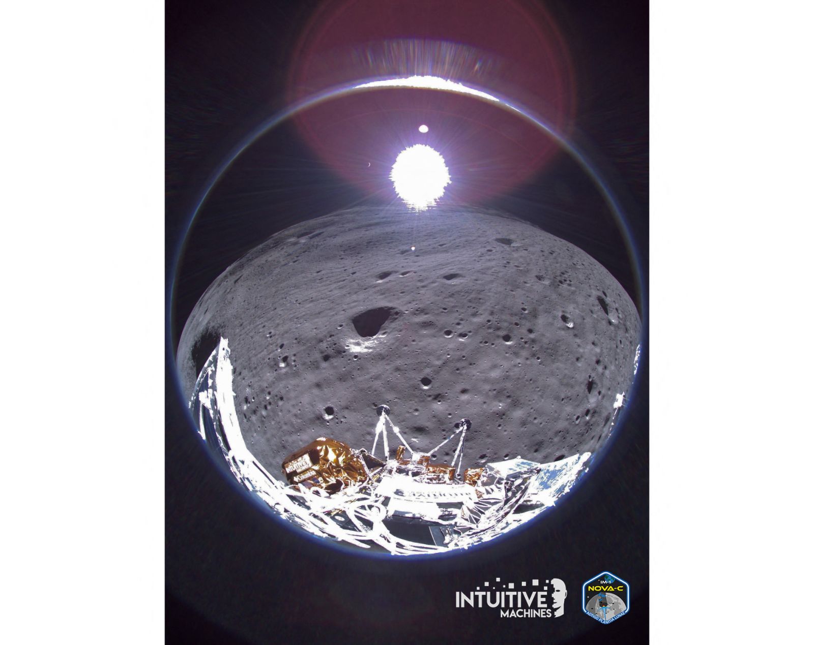 Low batt: Intuitive Machines
lander sends final picture