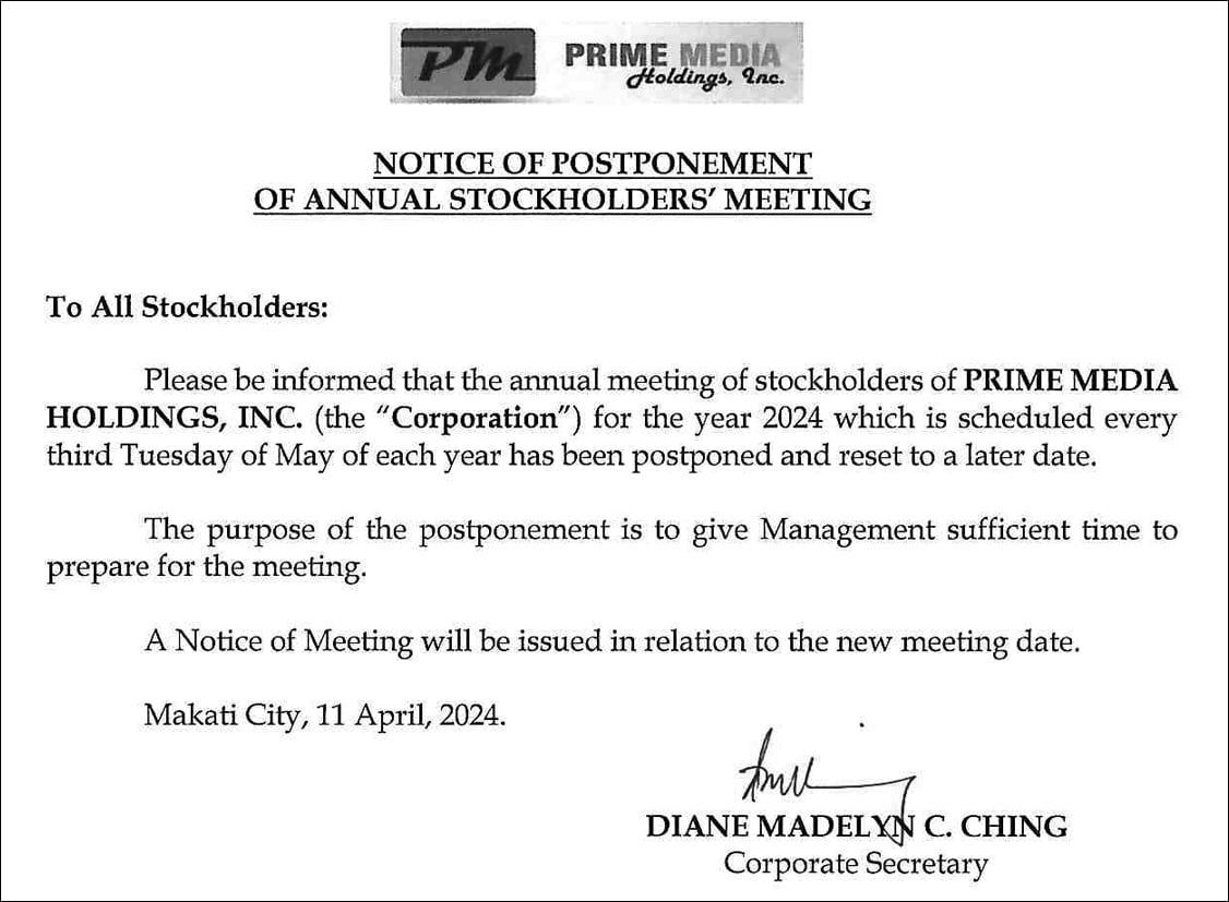 Prime Media Holdings, Inc.
