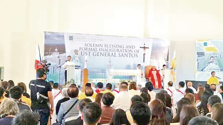 THE University of Sto Tomas inaugurated its General Santos City campus with a solemn blessing, Thursday morning. The historic event which was attended by General Santos City Mayor Lorelie Pacquiao and other officials started with a mass presided over by Bishop Cerilo Casicas of the Diocese of Marbel. UST Gensan is set to open its gates for new students this coming school year.
