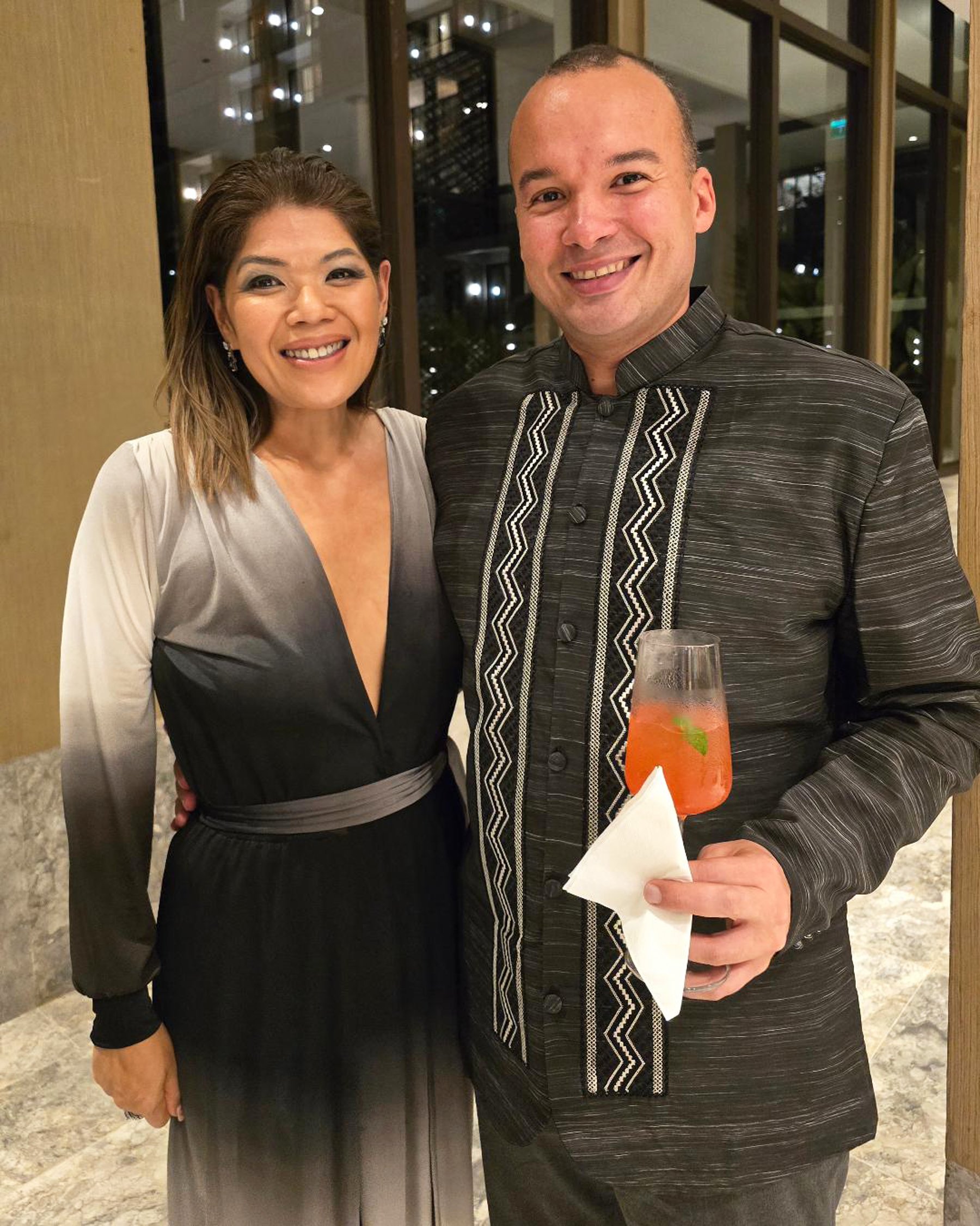 Kate Anzani with Ricardo Lopez, general manager of the business development Barcino Group of Companies.