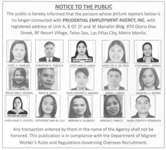 Notice to the public - Prudential Employment Agency, Inc.
