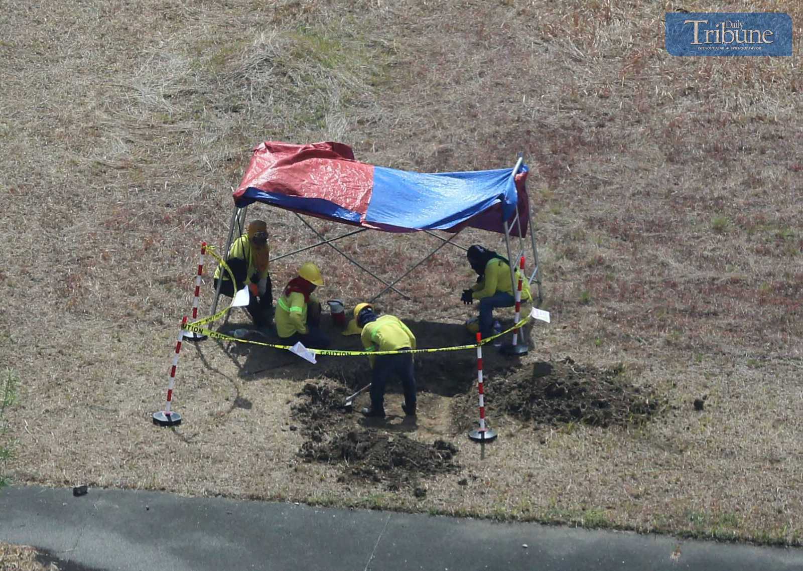 Tent as shield from scorching heat
