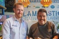 CHEF Robby Goco with Spencer Whitaker of Meat and Livestock Australia.